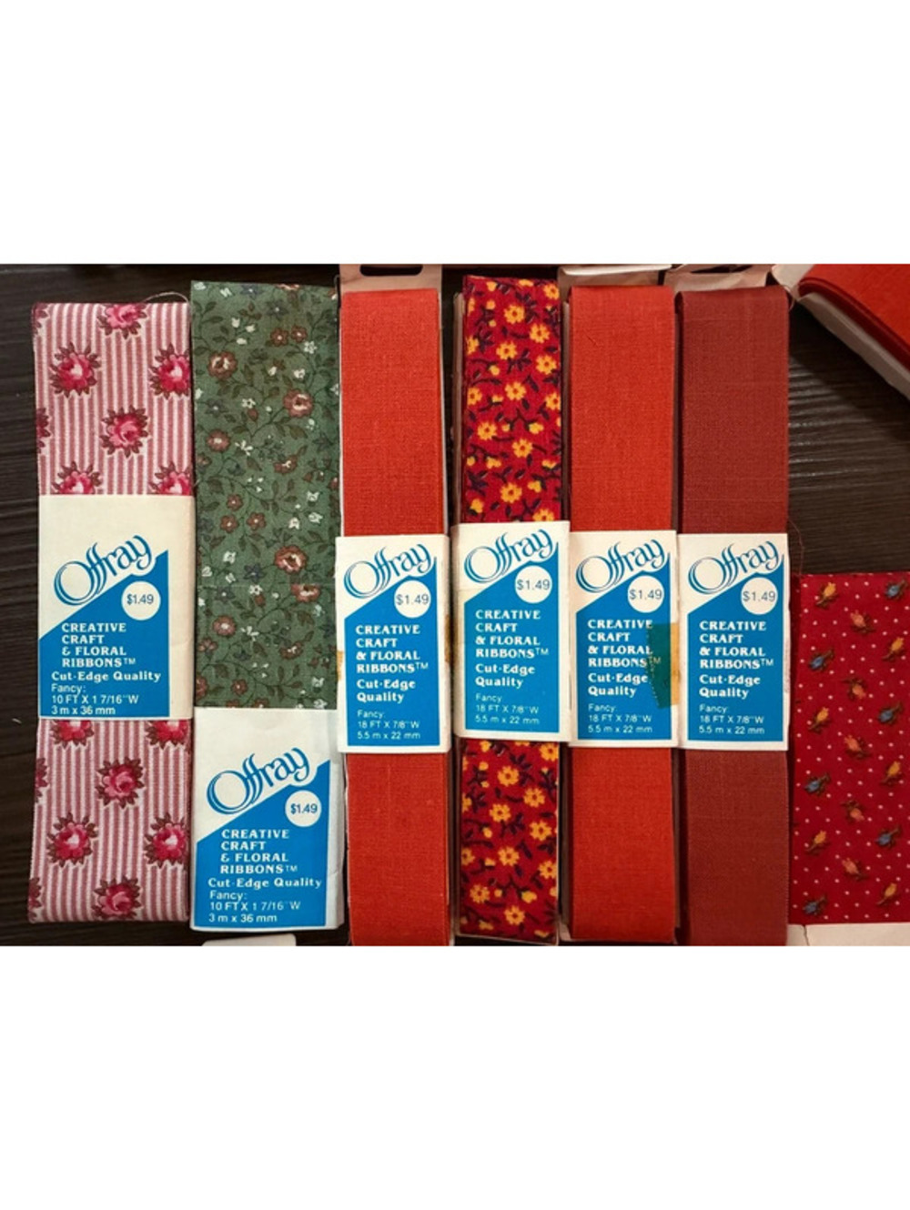 Vintage Offray Creative Craft & Floral Ribbons lot set bundle